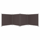 vidaXL 4 paneles barna szövet térelválasztó 698x180 cm