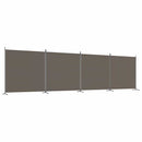 vidaXL 4 paneles antracitszürke szövet térelválasztó 698x180 cm