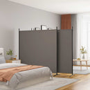 vidaXL 4 paneles antracitszürke szövet térelválasztó 698x180 cm