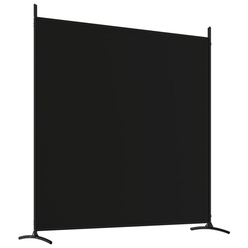 vidaXL 4 paneles fekete szövet térelválasztó 698x180 cm
