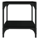 vidaXL fekete szerelt fa és acél TV-szekrény 40x33x41 cm