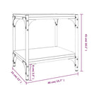 vidaXL fekete szerelt fa és acél TV-szekrény 40x33x41 cm