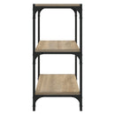 vidaXL sonoma tölgy szerelt fa és acél könyvszekrény 40 x 33 x 70,5 cm