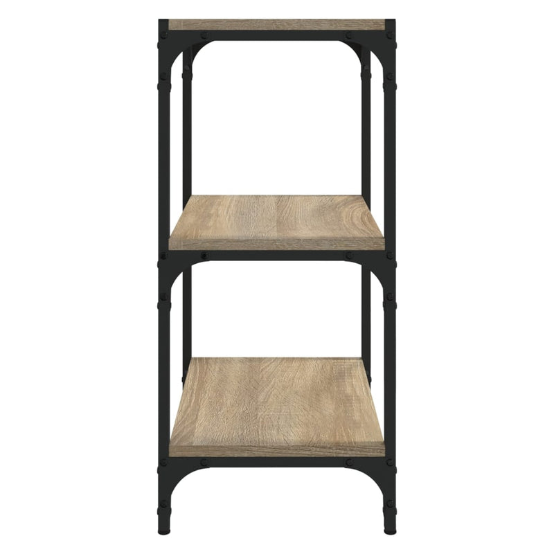 vidaXL sonoma tölgy szerelt fa és acél könyvszekrény 40 x 33 x 70,5 cm