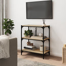 vidaXL sonoma tölgy szerelt fa és acél könyvszekrény 60 x 33 x 70,5 cm