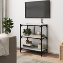 vidaXL szürke sonoma színű szerelt fa/acél könyvszekrény 60x33x70,5 cm