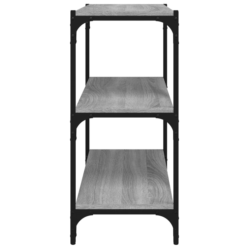 vidaXL szürke sonoma színű szerelt fa/acél könyvszekrény 60x33x70,5 cm