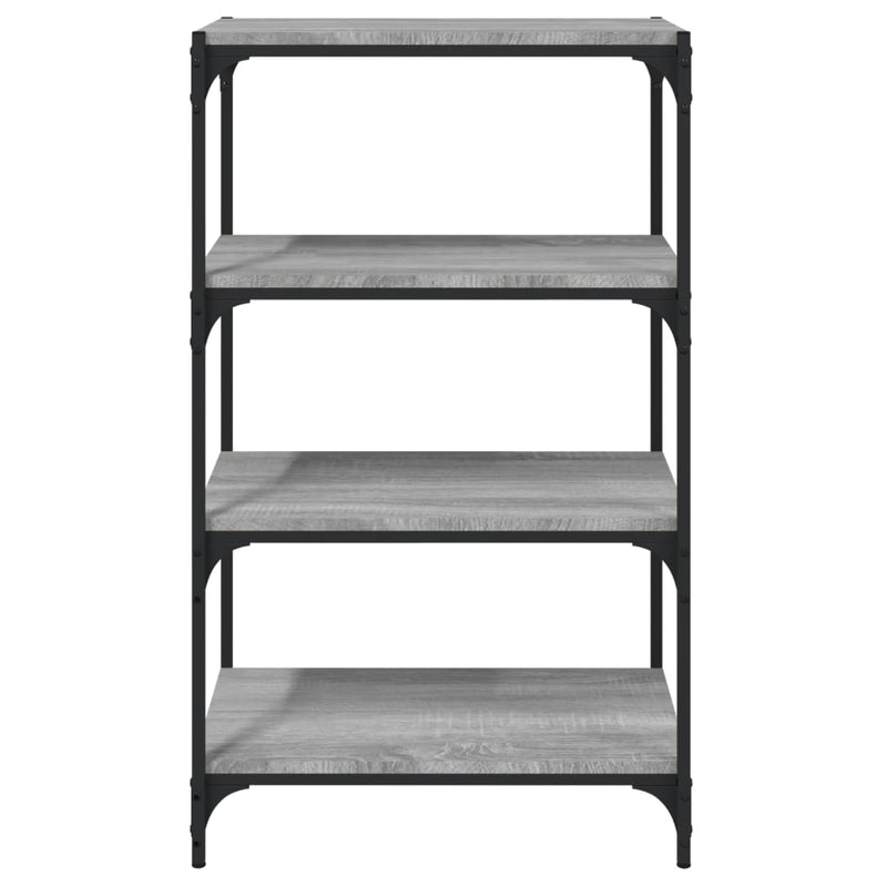 vidaXL szürke sonoma színű szerelt fa/acél könyvszekrény 60x33x100 cm