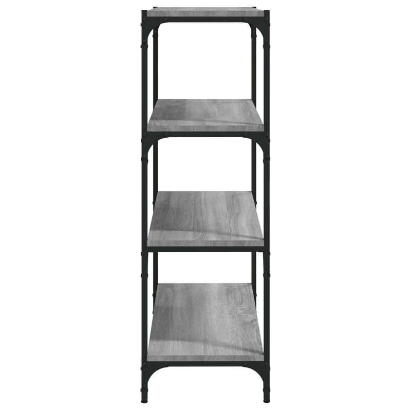 vidaXL szürke sonoma színű szerelt fa/acél könyvszekrény 60x33x100 cm