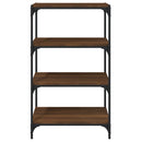 vidaXL barna tölgyszínű szerelt fa/acél könyvszekrény 60x33x100 cm