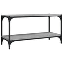 vidaXL szürke sonoma színű szerelt fa és acél TV-szekrény 80x33x41 cm