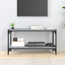 vidaXL szürke sonoma színű szerelt fa és acél TV-szekrény 80x33x41 cm