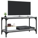 vidaXL szürke sonoma színű szerelt fa és acél TV-szekrény 80x33x41 cm