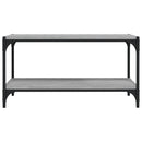 vidaXL szürke sonoma színű szerelt fa és acél TV-szekrény 80x33x41 cm