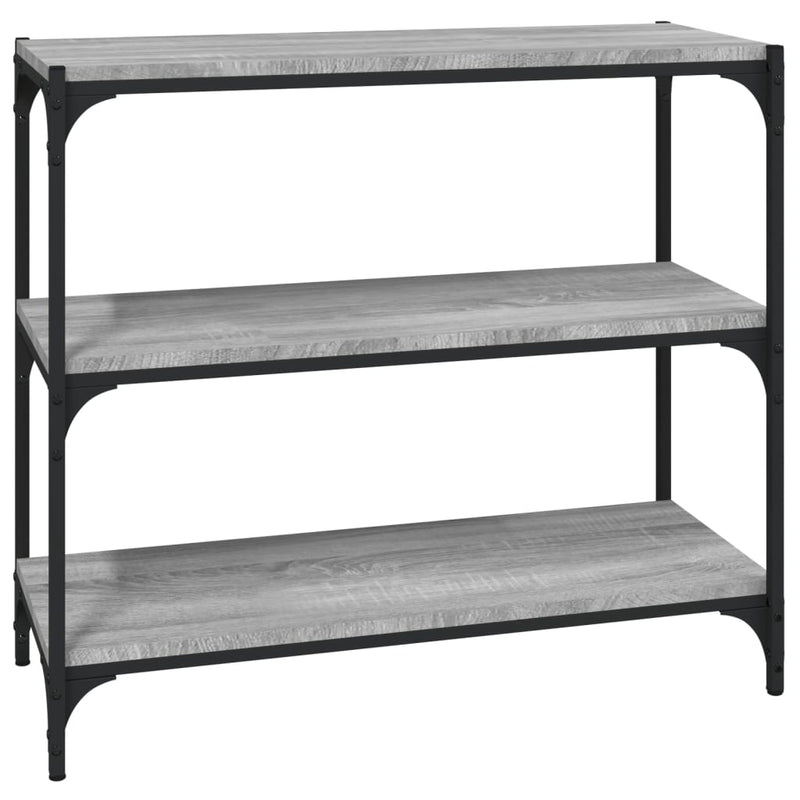 vidaXL szürke sonoma színű szerelt fa/acél könyvszekrény 80x33x70,5 cm