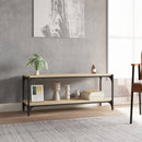 vidaXL sonoma tölgy színű szerelt fa és acél TV-szekrény 100x33x41 cm