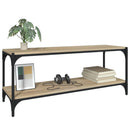 vidaXL sonoma tölgy színű szerelt fa és acél TV-szekrény 100x33x41 cm