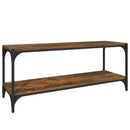 vidaXL füstös tölgy színű szerelt fa és acél TV-szekrény 100x33x41 cm