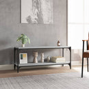 vidaXL szürke sonoma színű szerelt fa és acél TV-szekrény 100x33x41 cm