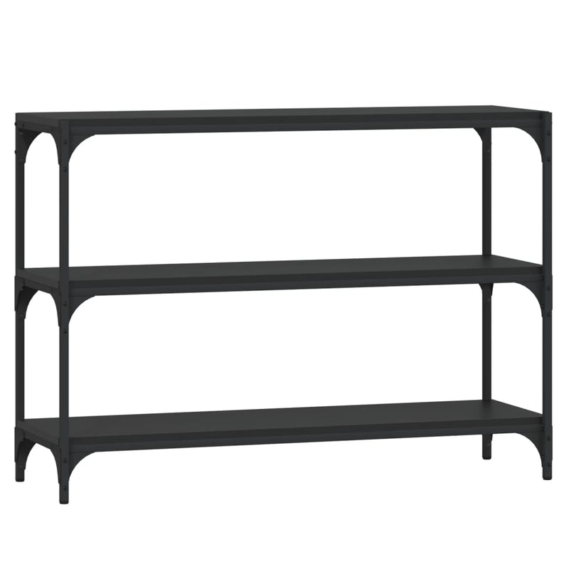 vidaXL fekete szerelt fa és acél könyvszekrény 100 x 33 x 70,5 cm