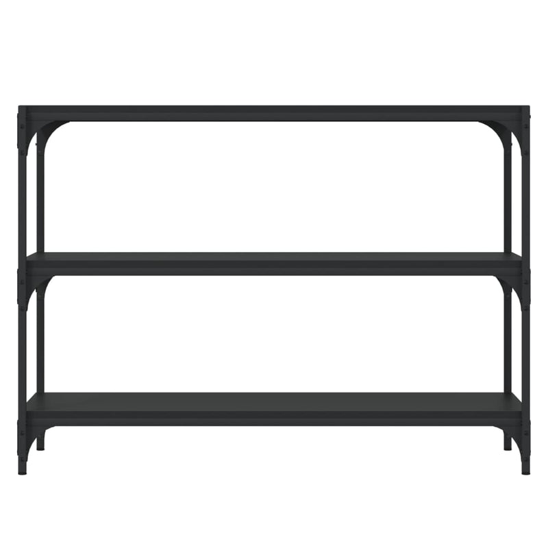 vidaXL fekete szerelt fa és acél könyvszekrény 100 x 33 x 70,5 cm