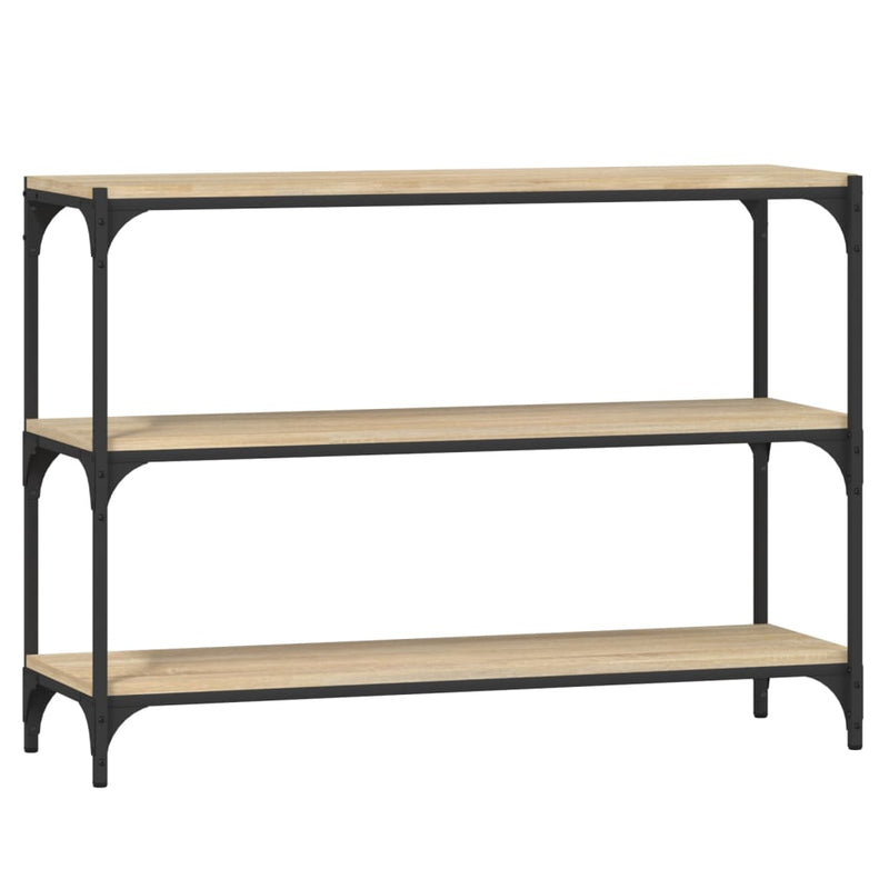 vidaXL sonoma tölgy színű fa és acél könyvszekrény 100 x 33 x 70,5 cm