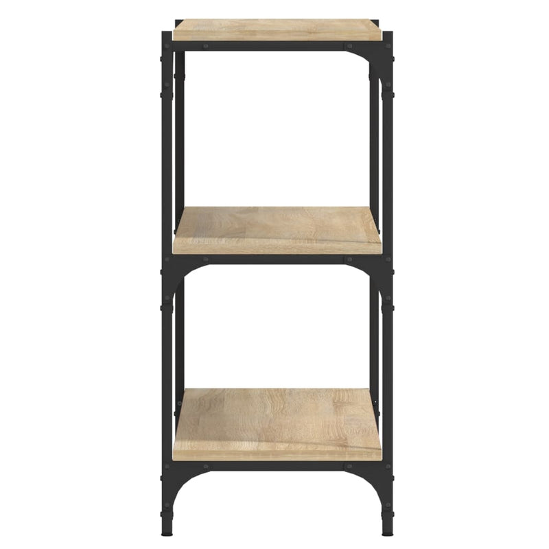 vidaXL sonoma tölgy színű fa és acél könyvszekrény 100 x 33 x 70,5 cm