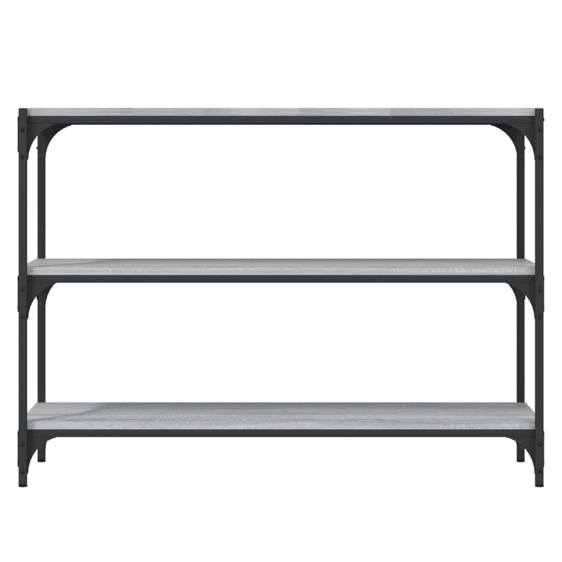 vidaXL szürke sonoma színű fa és acél könyvszekrény 100 x 33 x 70,5 cm