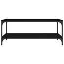 vidaXL fekete szerelt fa dohányzóasztal 100 x 50 x 40 cm