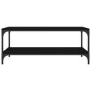 vidaXL fekete szerelt fa dohányzóasztal 80 x 50 x 40 cm