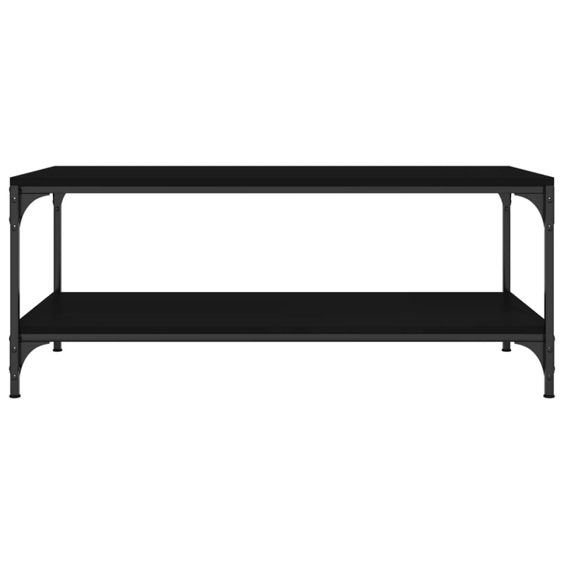 vidaXL fekete szerelt fa dohányzóasztal 80 x 50 x 40 cm