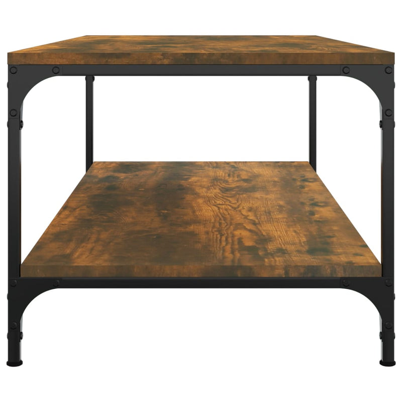 vidaXL füstös tölgy színű szerelt fa dohányzóasztal 80 x 50 x 40 cm
