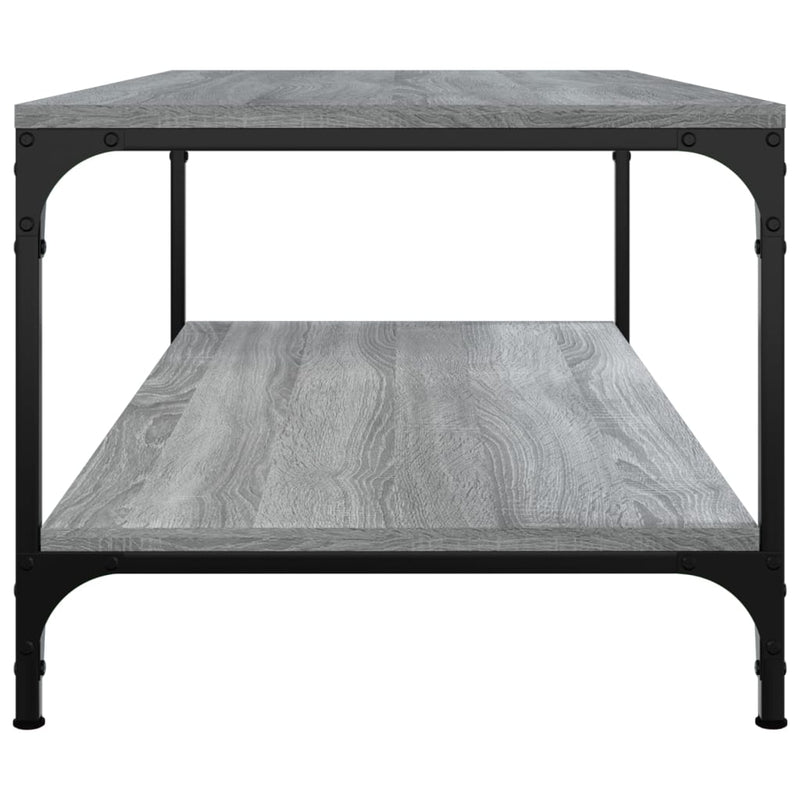vidaXL szürke sonoma színű szerelt fa dohányzóasztal 80 x 50 x 40 cm