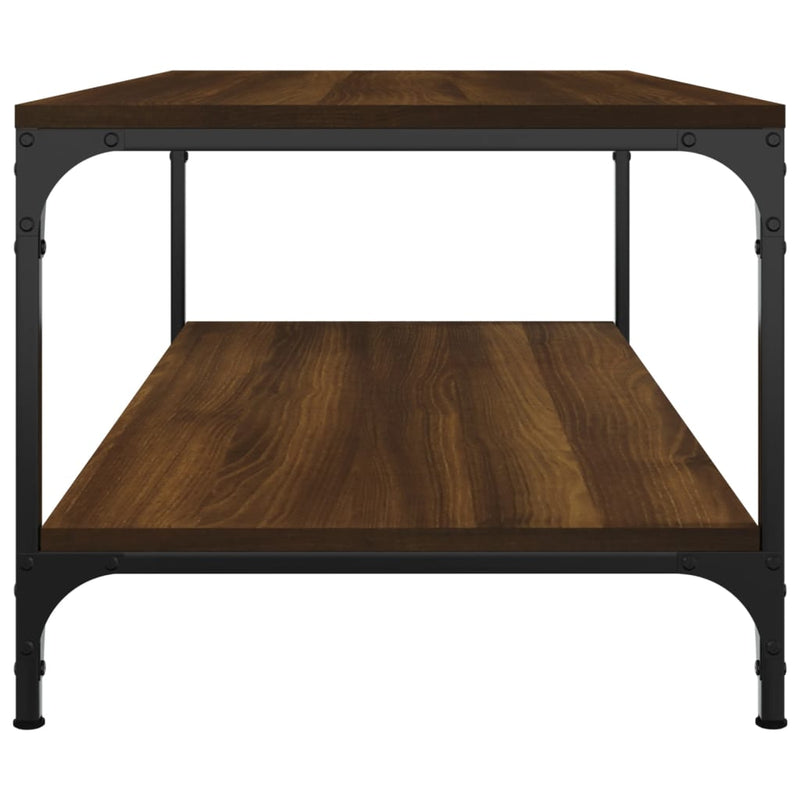 vidaXL barna tölgyszínű szerelt fa dohányzóasztal 80 x 50 x 40 cm