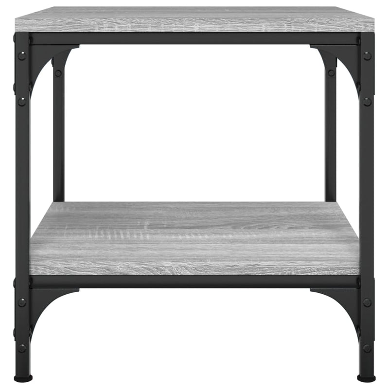 vidaXL szürke sonoma színű szerelt fa dohányzóasztal 50x50x40 cm