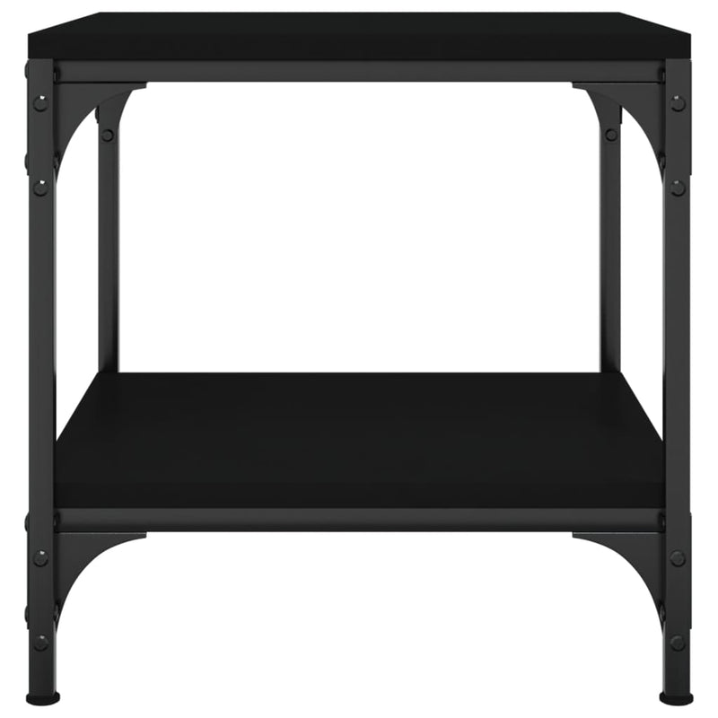 vidaXL 2 db fekete színű szerelt fa kisasztal 40 x 40 x 40 cm