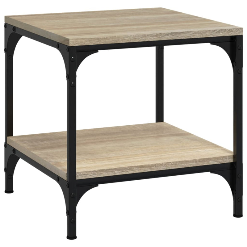 vidaXL 2 db sonoma tölgy színű szerelt fa kisasztal 40 x 40 x 40 cm