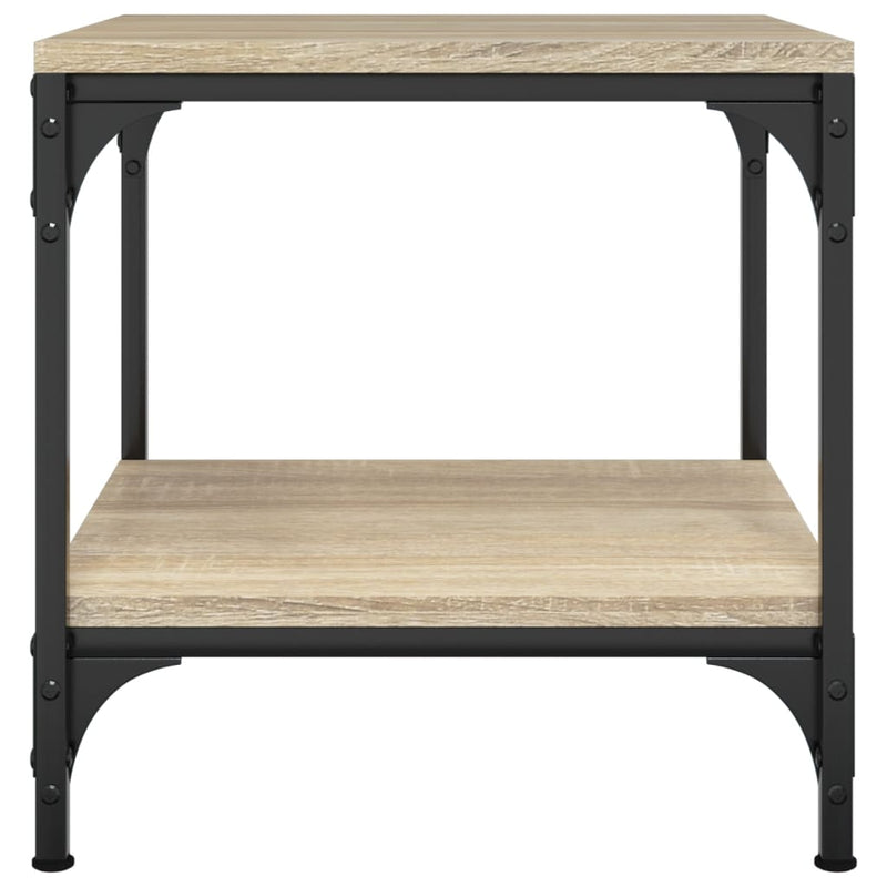 vidaXL 2 db sonoma tölgy színű szerelt fa kisasztal 40 x 40 x 40 cm