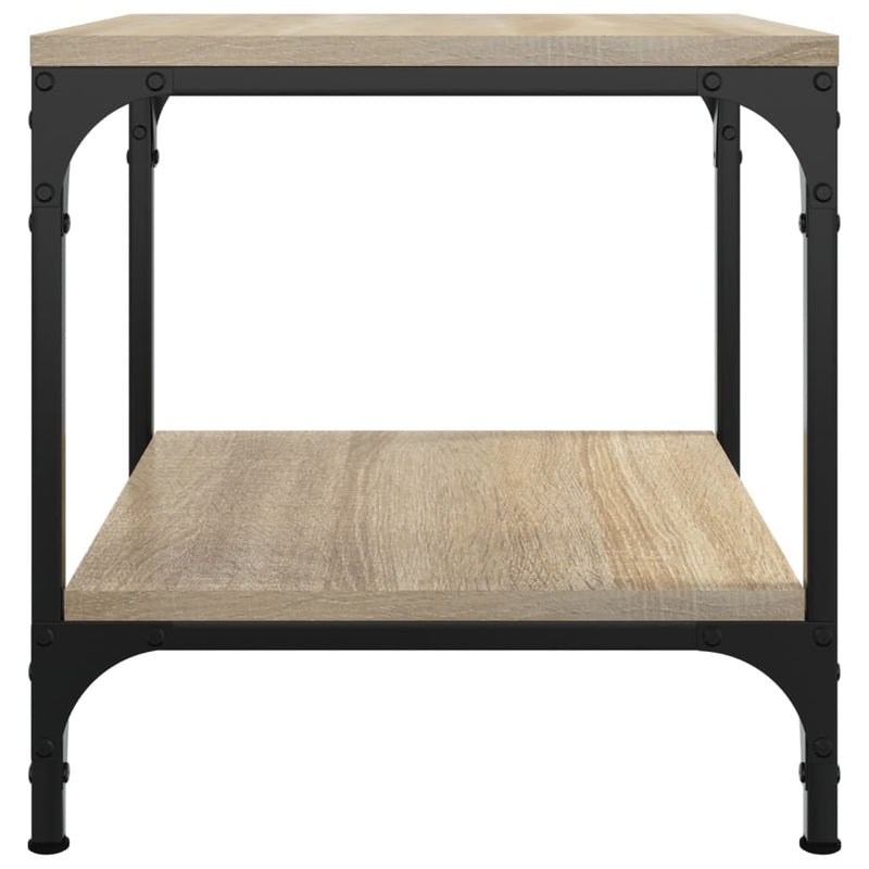 vidaXL 2 db sonoma tölgy színű szerelt fa kisasztal 40 x 40 x 40 cm