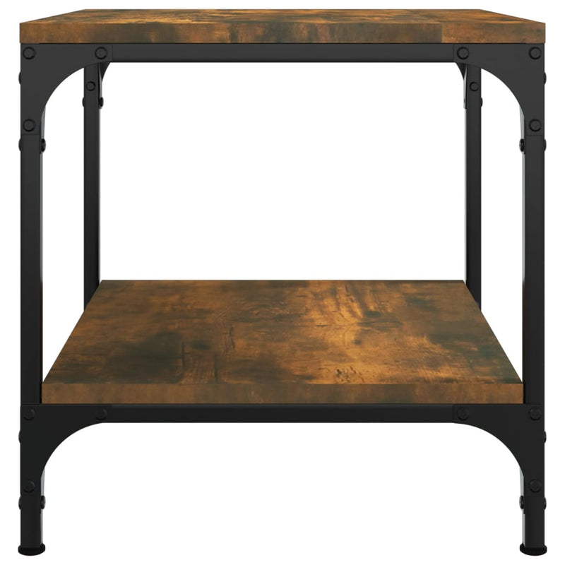 vidaXL 2 db füstös tölgy színű szerelt fa kisasztal 40 x 40 x 40 cm