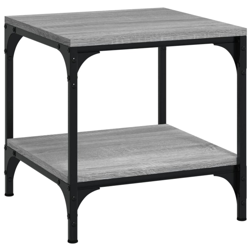 vidaXL 2 db szürke sonoma színű szerelt fa kisasztal 40 x 40 x 40 cm