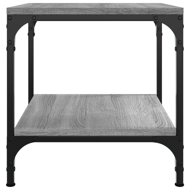 vidaXL 2 db szürke sonoma színű szerelt fa kisasztal 40 x 40 x 40 cm