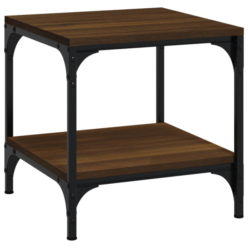 vidaXL 2 db barna tölgyszínű szerelt fa kisasztal 40 x 40 x 40 cm