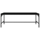 vidaXL fekete szerelt fa dohányzóasztal 100 x 50 x 35 cm