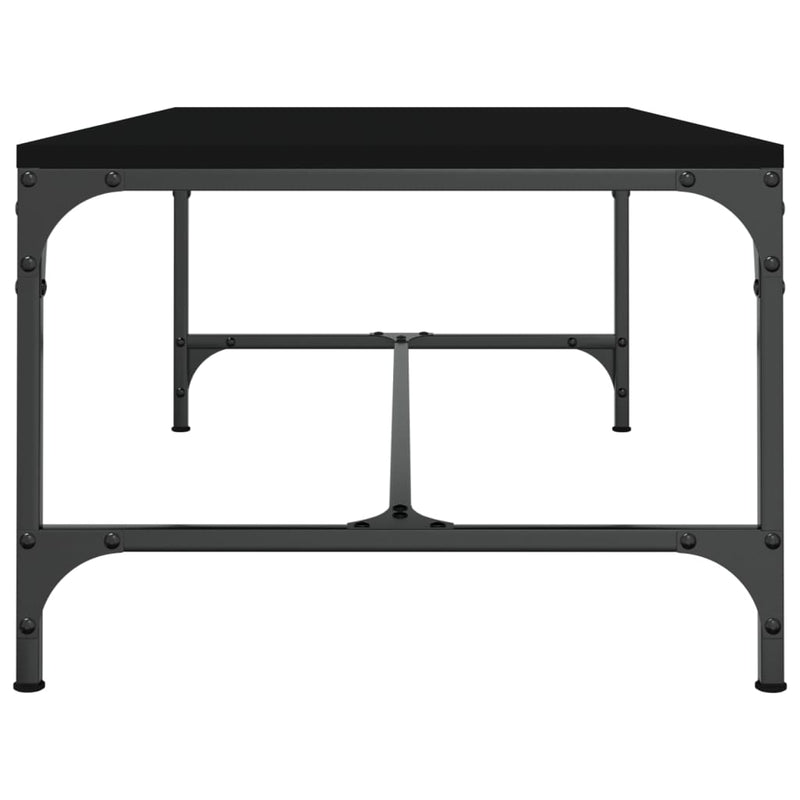vidaXL fekete szerelt fa dohányzóasztal 100 x 50 x 35 cm