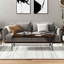 vidaXL füstös tölgy színű szerelt fa dohányzóasztal 100x50x35 cm