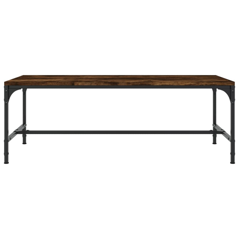 vidaXL füstös tölgy színű szerelt fa dohányzóasztal 100x50x35 cm