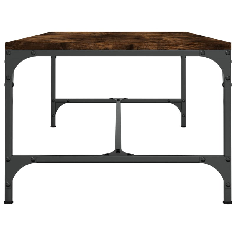 vidaXL füstös tölgy színű szerelt fa dohányzóasztal 100x50x35 cm