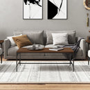 vidaXL barna tölgyszínű szerelt fa dohányzóasztal 100 x 50 x 35 cm