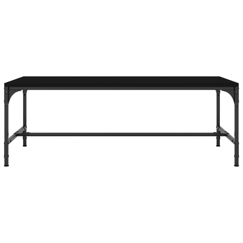 vidaXL fekete szerelt fa dohányzóasztal 80 x 50 x 35 cm